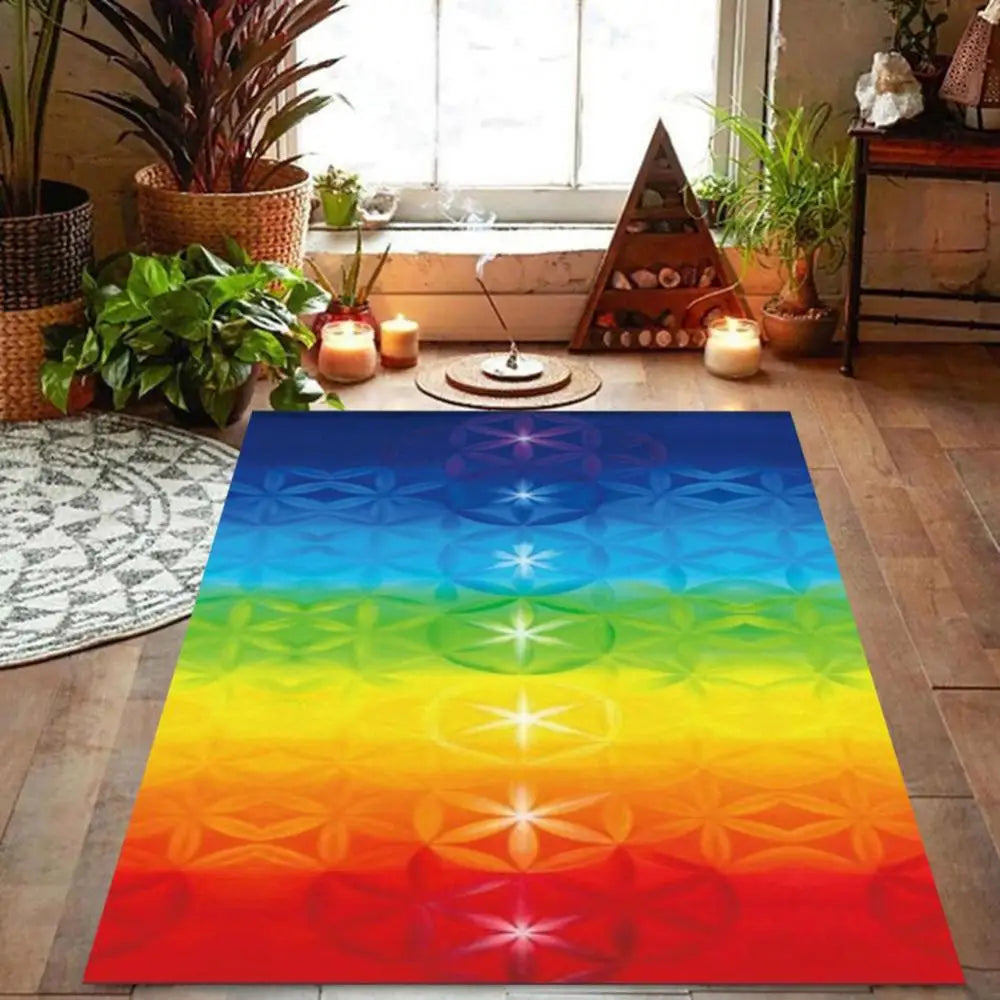 Tapis de yoga|rainbow