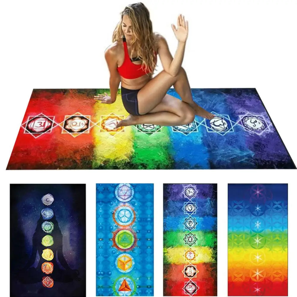 Tapis de yoga|rainbow