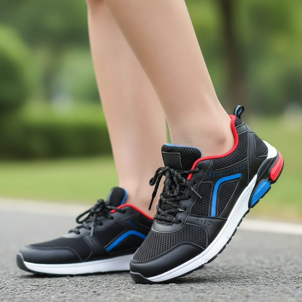 Pieds avec semelles visibles