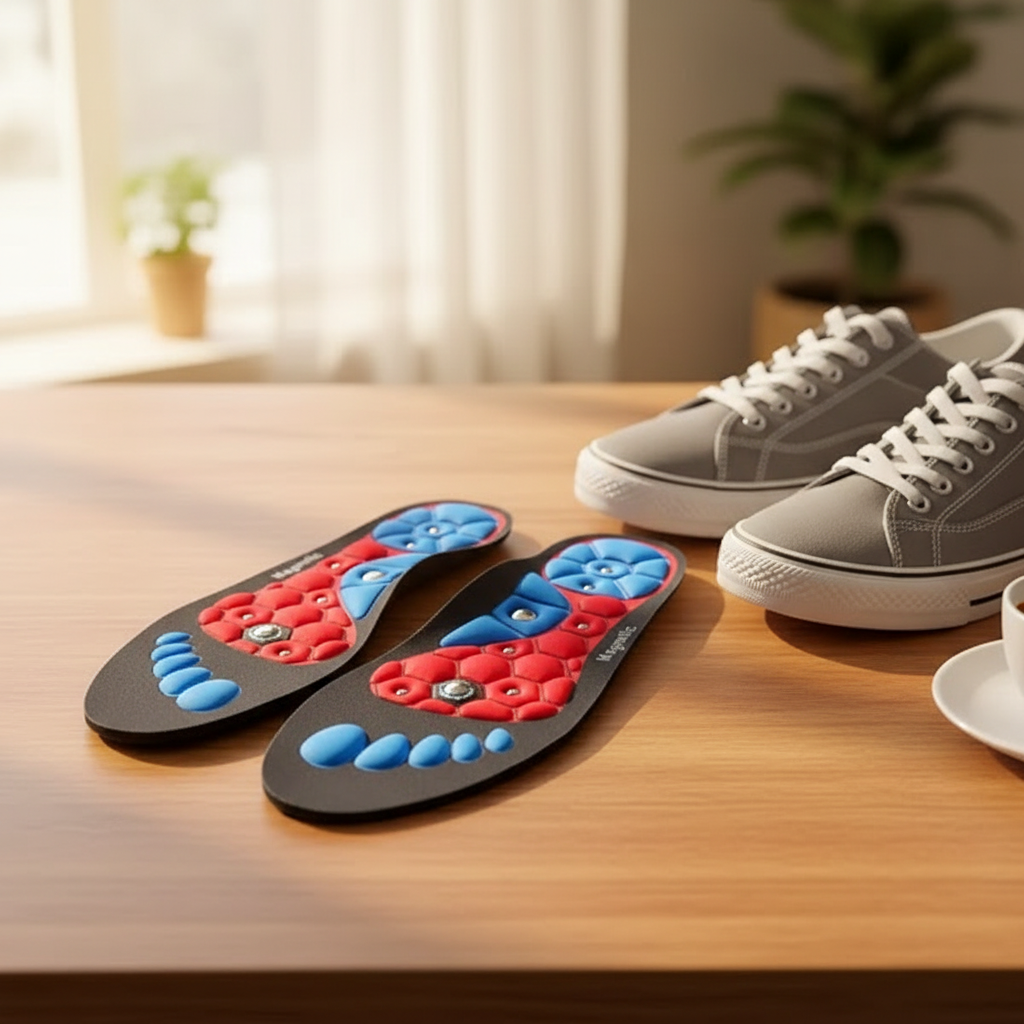 Sur table avec baskets