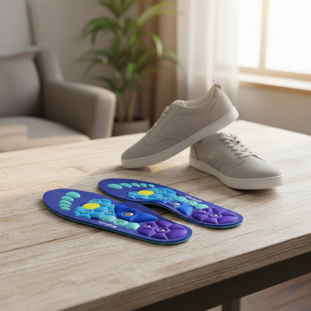 Sur table avec baskets