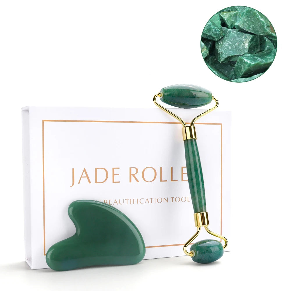 Rouleau de massage pour le visage pierre de jade|ActiRoll Pro