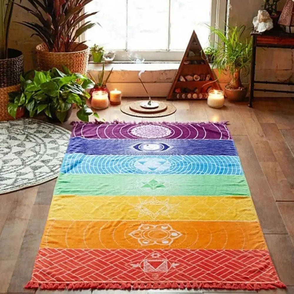 Tapis de yoga|rainbow