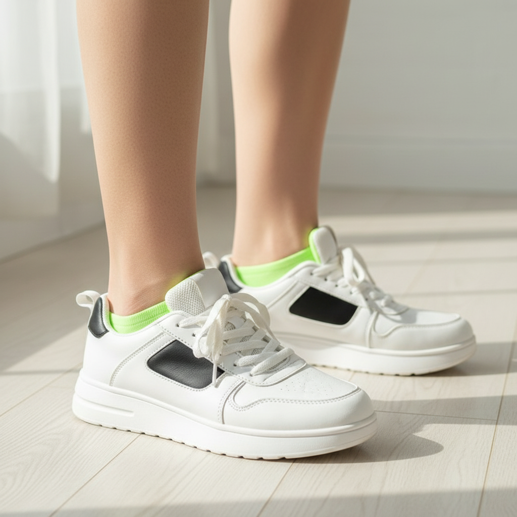 Pieds avec semelles visibles