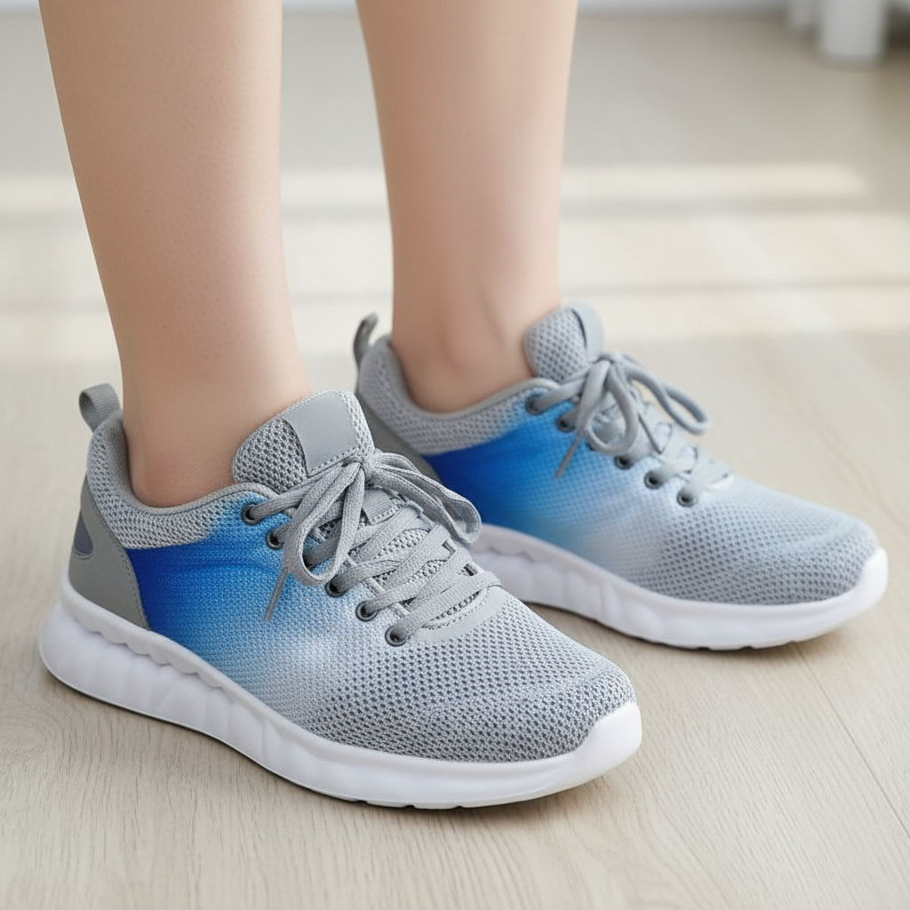 Pieds avec semelles visibles