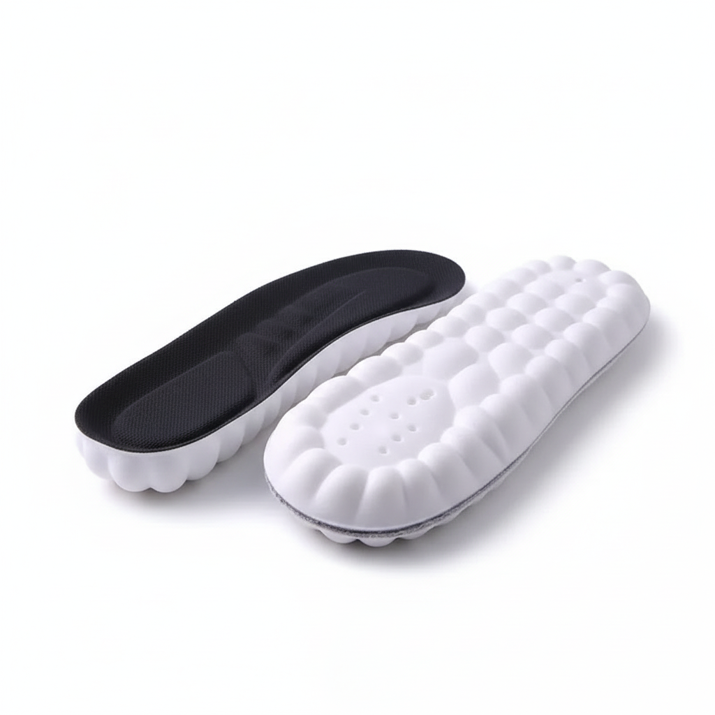 Semelles noir et blanc fond blanc