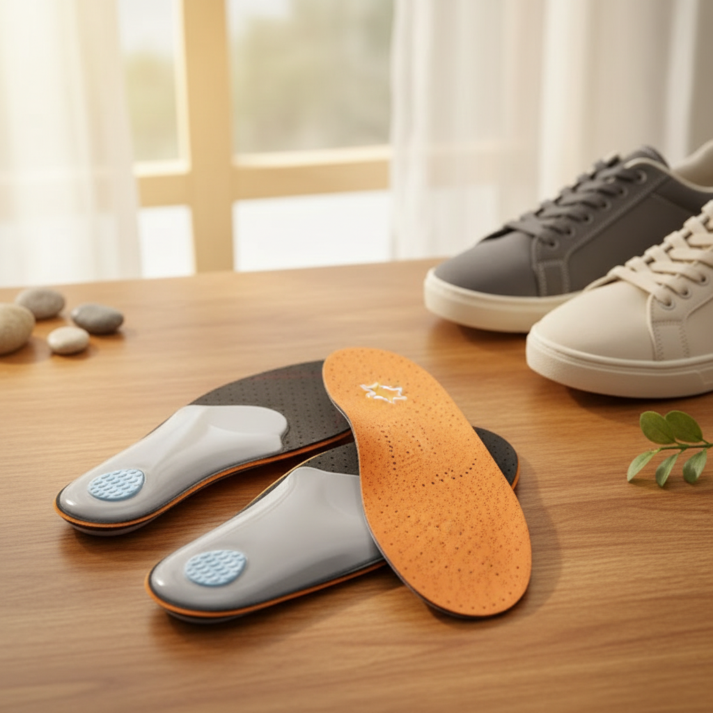 Sur table avec baskets