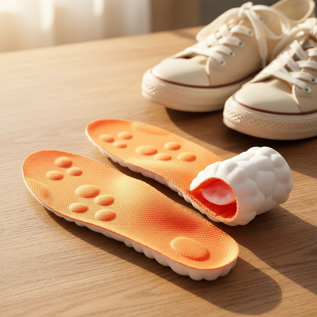 Sur table avec baskets